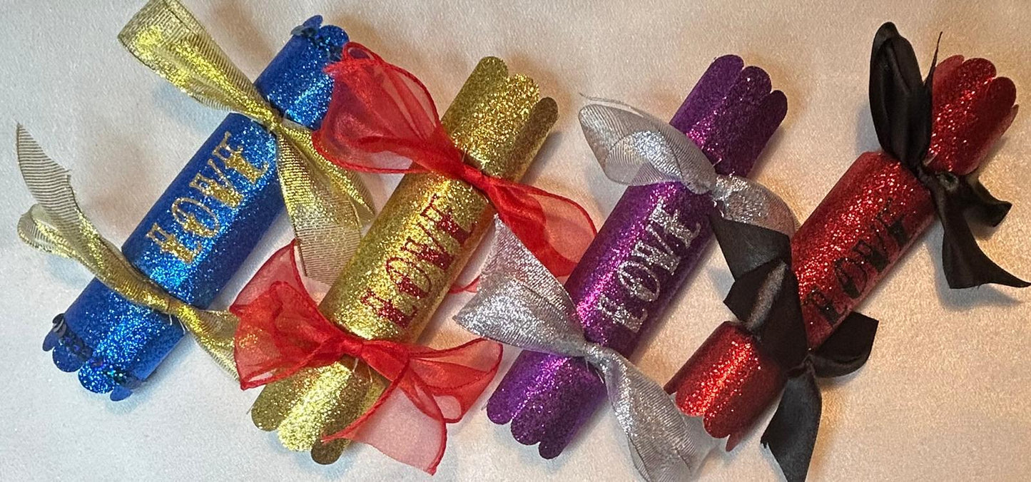 10 x Small Blue Sparkle Crackers