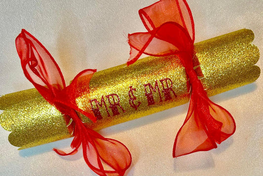 10 x Large Gold Sparkle Crackers