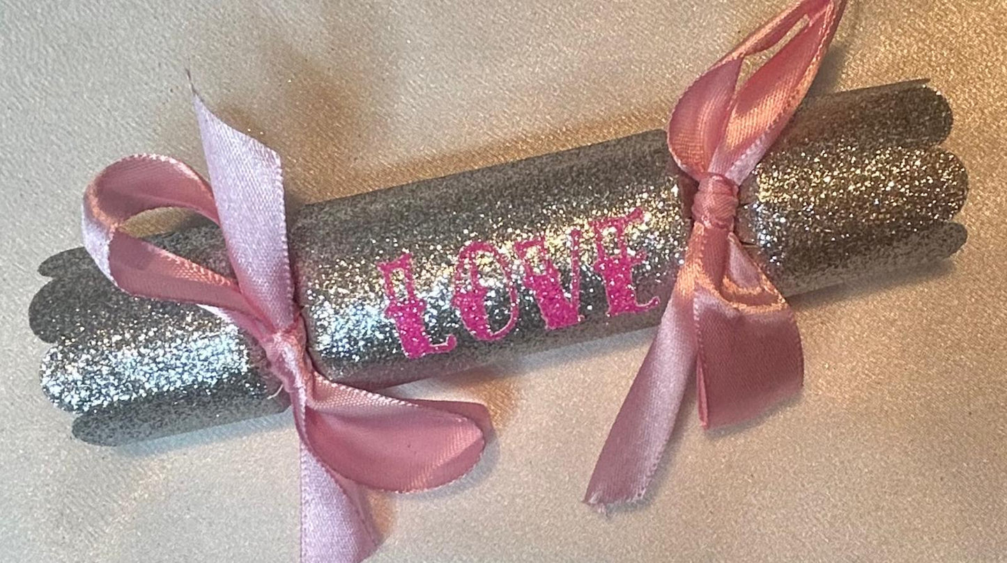 10 x Large Silver Sparkle Crackers