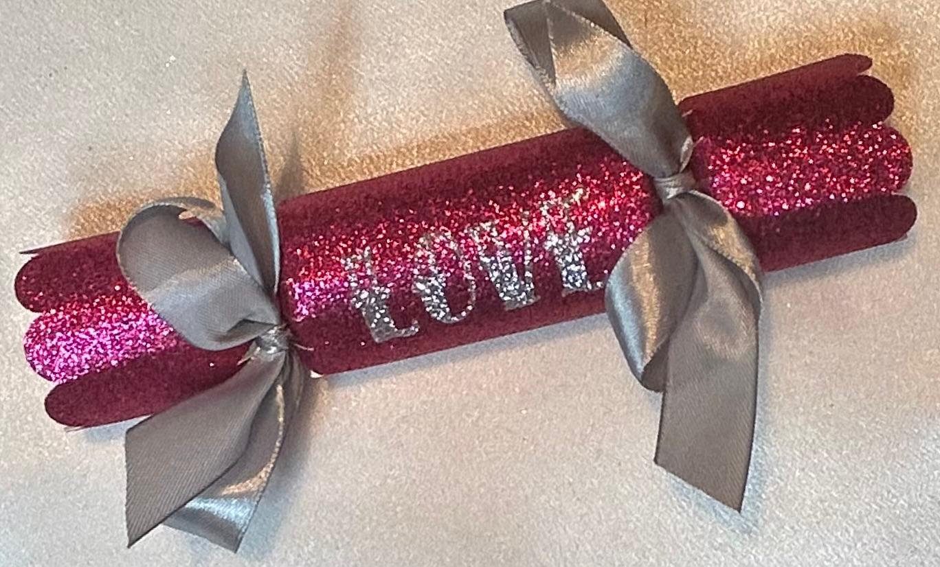 10 x Small Pink Sparkle Crackers