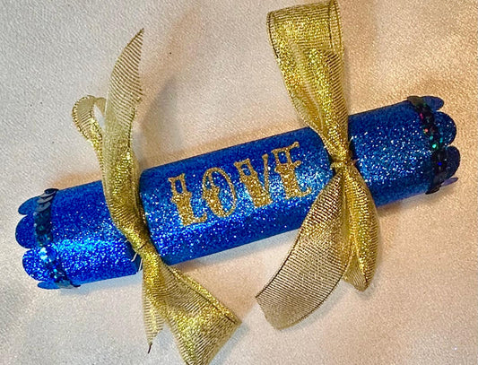 10 x Large Blue Sparkle Crackers