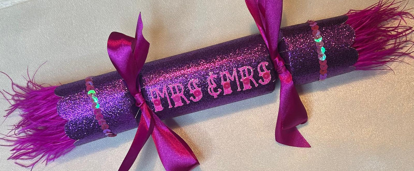 10 x Small Purple Sparkle Crackers